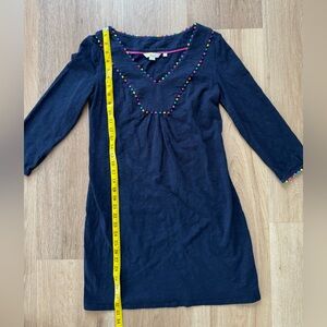 Boden Charlie Pom Long Sleeve Dress